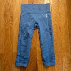 Gymshark original energy seamless baby blue capri length leggings | S